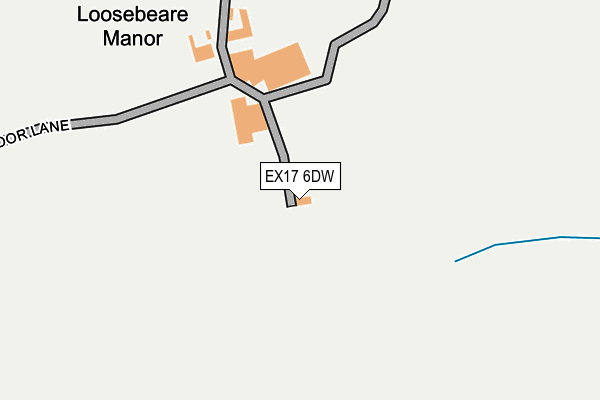 EX17 6DW map - OS OpenMap – Local (Ordnance Survey)