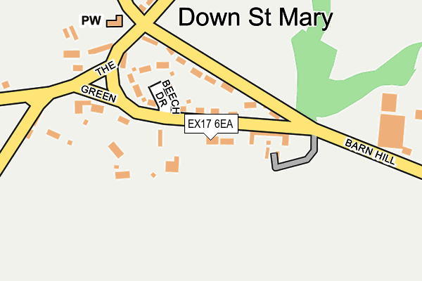 EX17 6EA map - OS OpenMap – Local (Ordnance Survey)