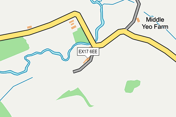 EX17 6EE map - OS OpenMap – Local (Ordnance Survey)