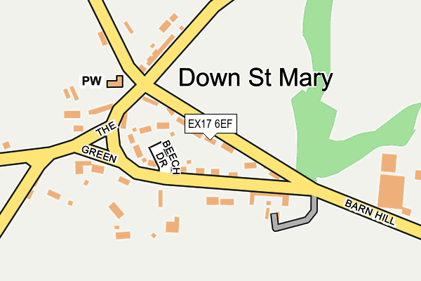 EX17 6EF map - OS OpenMap – Local (Ordnance Survey)