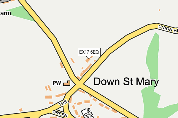 EX17 6EQ map - OS OpenMap – Local (Ordnance Survey)