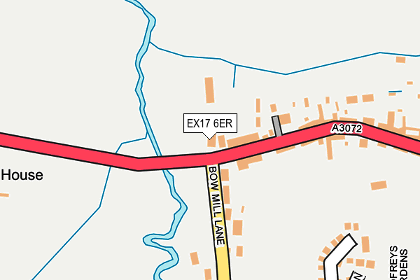 EX17 6ER map - OS OpenMap – Local (Ordnance Survey)