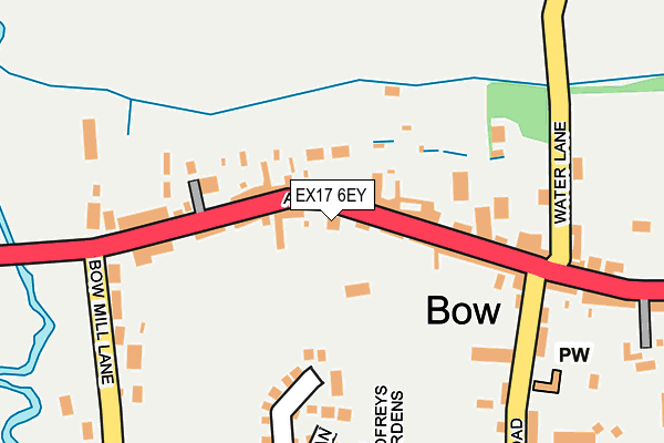 EX17 6EY map - OS OpenMap – Local (Ordnance Survey)