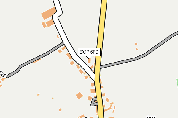 EX17 6FD map - OS OpenMap – Local (Ordnance Survey)