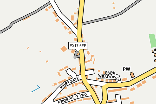 EX17 6FF map - OS OpenMap – Local (Ordnance Survey)