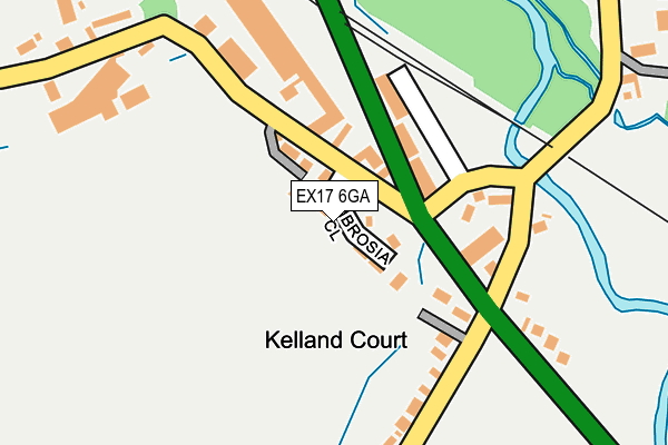 EX17 6GA map - OS OpenMap – Local (Ordnance Survey)