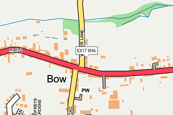 EX17 6HA map - OS OpenMap – Local (Ordnance Survey)