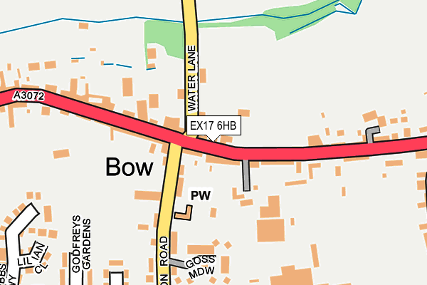 EX17 6HB map - OS OpenMap – Local (Ordnance Survey)