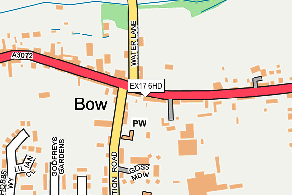 EX17 6HD map - OS OpenMap – Local (Ordnance Survey)