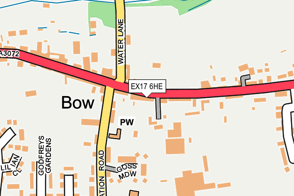 EX17 6HE map - OS OpenMap – Local (Ordnance Survey)