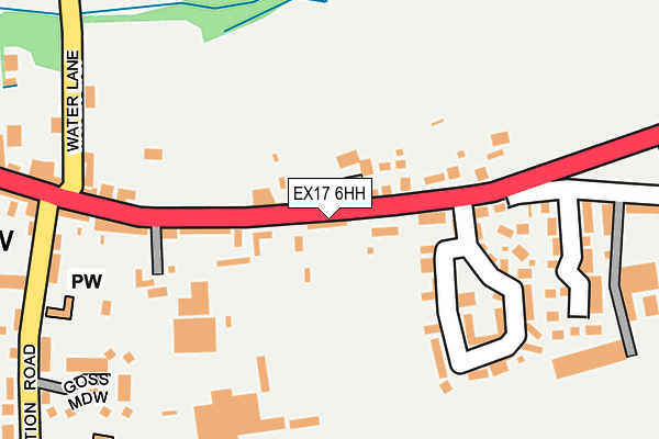 EX17 6HH map - OS OpenMap – Local (Ordnance Survey)