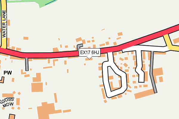 EX17 6HJ map - OS OpenMap – Local (Ordnance Survey)