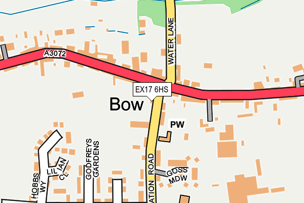 EX17 6HS map - OS OpenMap – Local (Ordnance Survey)