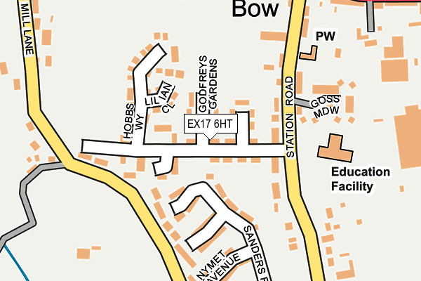 EX17 6HT map - OS OpenMap – Local (Ordnance Survey)