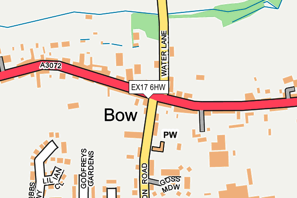 EX17 6HW map - OS OpenMap – Local (Ordnance Survey)