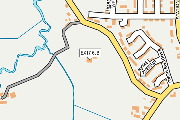 EX17 6JB map - OS OpenMap – Local (Ordnance Survey)