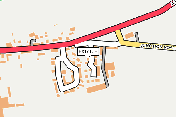 EX17 6JF map - OS OpenMap – Local (Ordnance Survey)