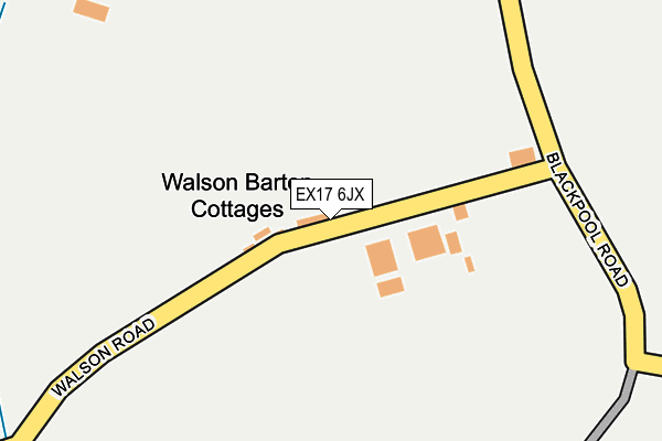 EX17 6JX map - OS OpenMap – Local (Ordnance Survey)