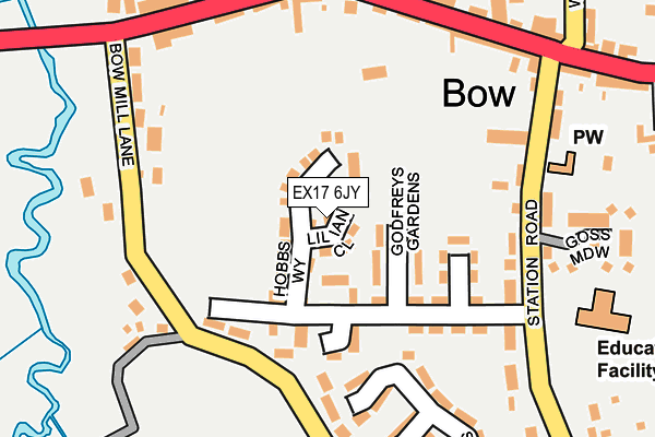 EX17 6JY map - OS OpenMap – Local (Ordnance Survey)