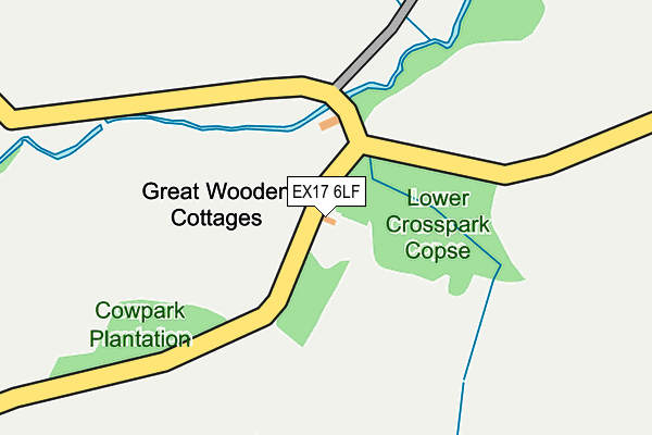 EX17 6LF map - OS OpenMap – Local (Ordnance Survey)