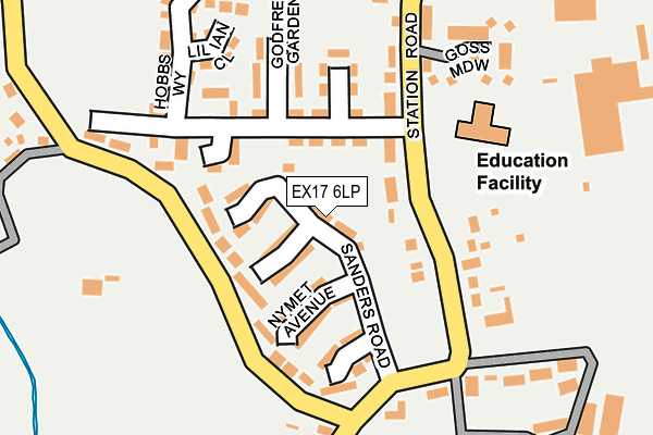 EX17 6LP map - OS OpenMap – Local (Ordnance Survey)
