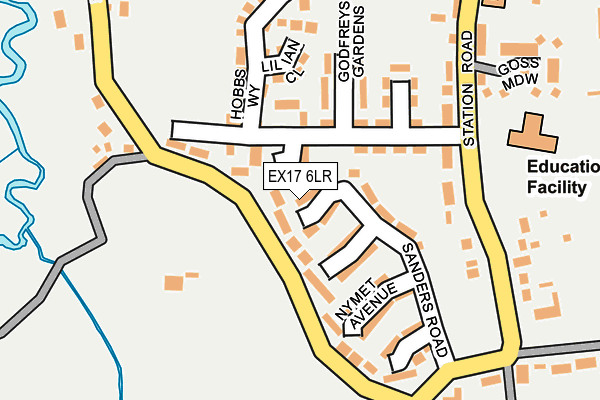 EX17 6LR map - OS OpenMap – Local (Ordnance Survey)