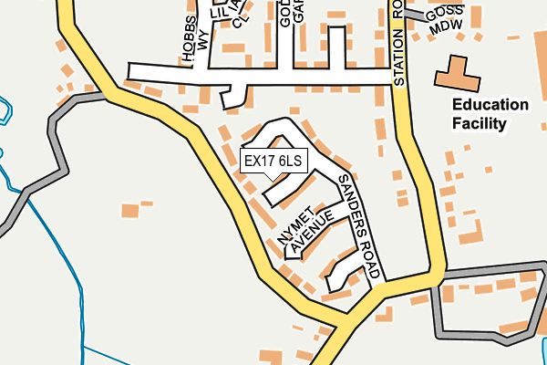 EX17 6LS map - OS OpenMap – Local (Ordnance Survey)