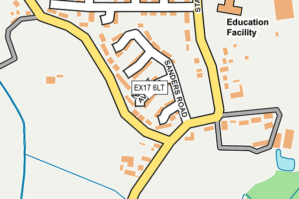EX17 6LT map - OS OpenMap – Local (Ordnance Survey)