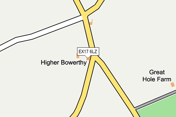 EX17 6LZ map - OS OpenMap – Local (Ordnance Survey)