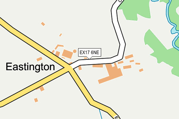 EX17 6NE map - OS OpenMap – Local (Ordnance Survey)