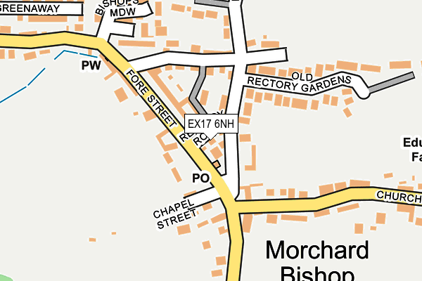 EX17 6NH map - OS OpenMap – Local (Ordnance Survey)