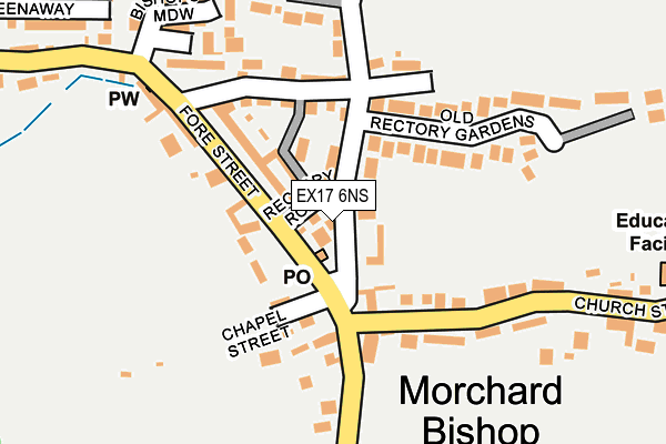 EX17 6NS map - OS OpenMap – Local (Ordnance Survey)