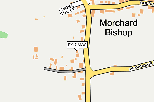 EX17 6NW map - OS OpenMap – Local (Ordnance Survey)