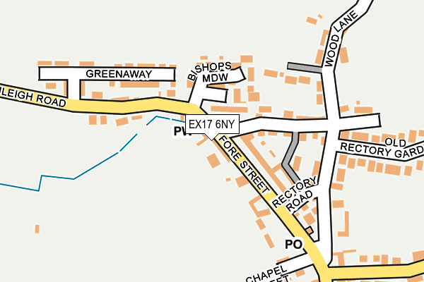 EX17 6NY map - OS OpenMap – Local (Ordnance Survey)