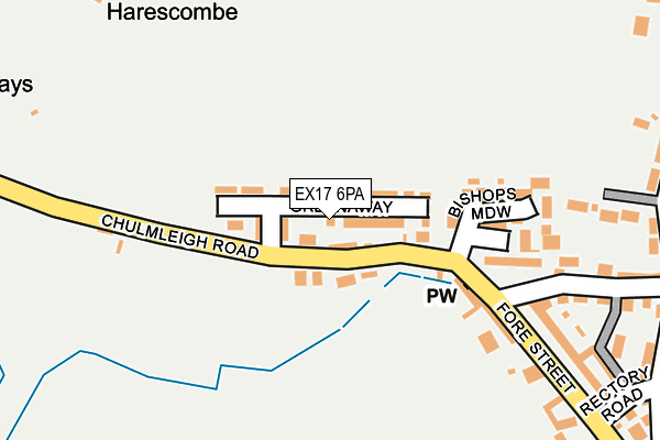 EX17 6PA map - OS OpenMap – Local (Ordnance Survey)