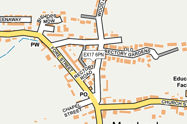 EX17 6PN map - OS OpenMap – Local (Ordnance Survey)