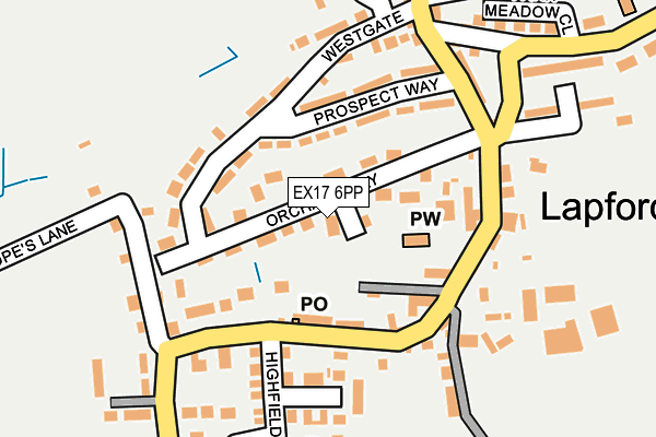 EX17 6PP map - OS OpenMap – Local (Ordnance Survey)