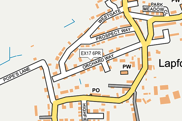 EX17 6PR map - OS OpenMap – Local (Ordnance Survey)