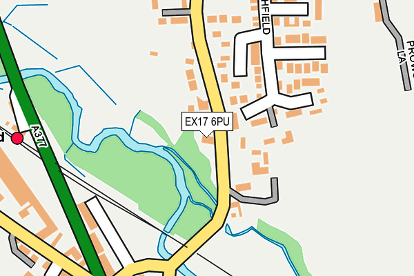 EX17 6PU map - OS OpenMap – Local (Ordnance Survey)