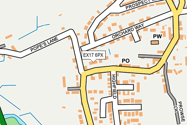 EX17 6PX map - OS OpenMap – Local (Ordnance Survey)