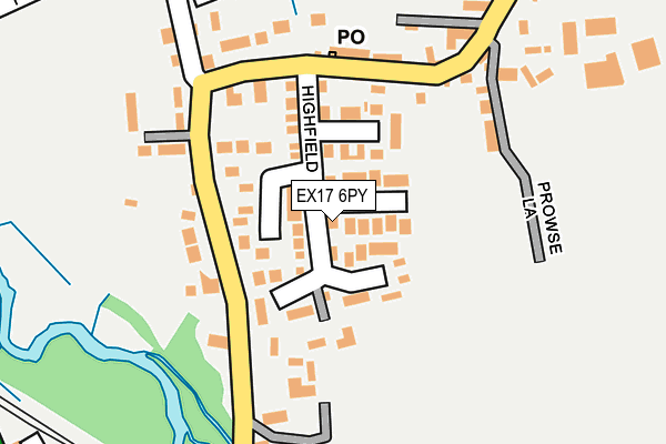 EX17 6PY map - OS OpenMap – Local (Ordnance Survey)