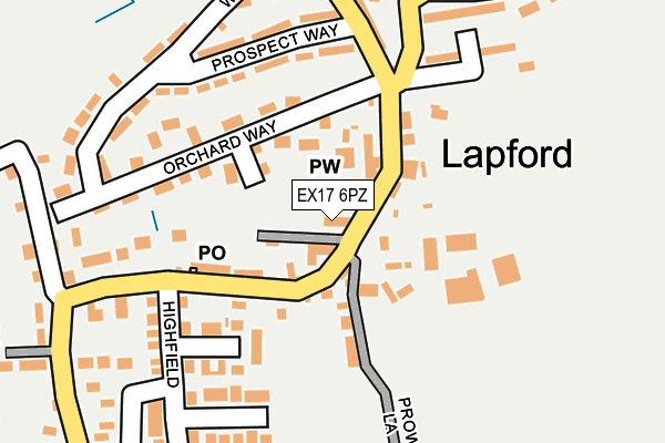 EX17 6PZ map - OS OpenMap – Local (Ordnance Survey)