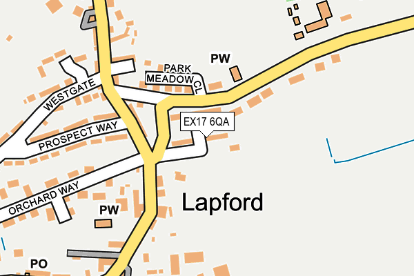 EX17 6QA map - OS OpenMap – Local (Ordnance Survey)