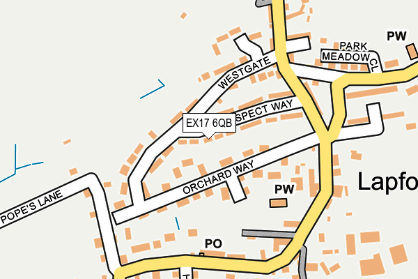 EX17 6QB map - OS OpenMap – Local (Ordnance Survey)