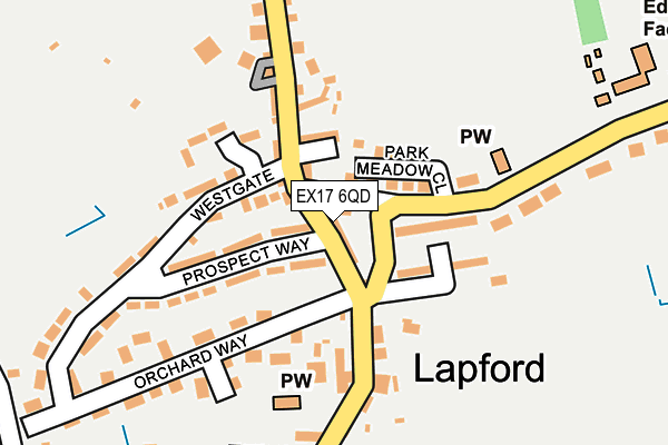 EX17 6QD map - OS OpenMap – Local (Ordnance Survey)