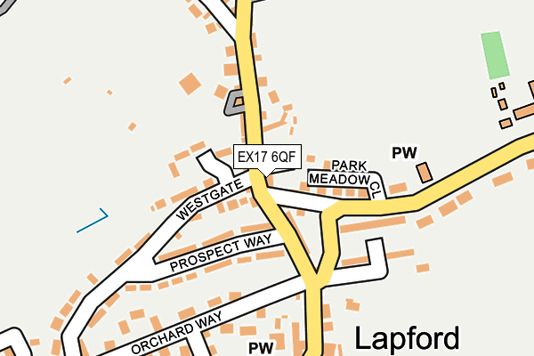 EX17 6QF map - OS OpenMap – Local (Ordnance Survey)