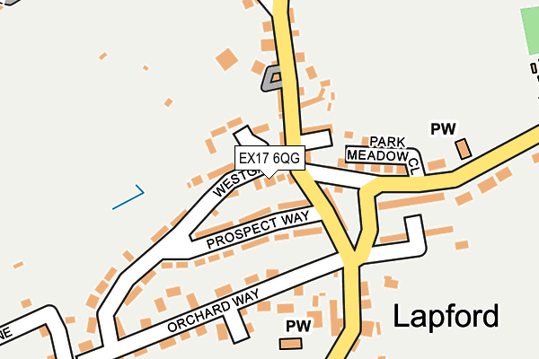EX17 6QG map - OS OpenMap – Local (Ordnance Survey)