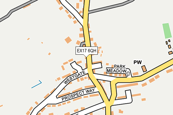 EX17 6QH map - OS OpenMap – Local (Ordnance Survey)
