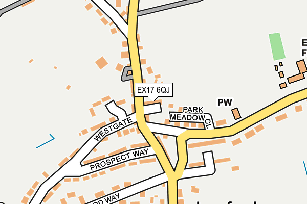 EX17 6QJ map - OS OpenMap – Local (Ordnance Survey)