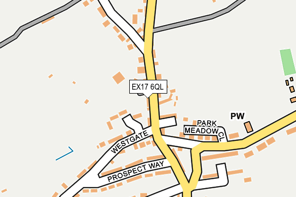EX17 6QL map - OS OpenMap – Local (Ordnance Survey)